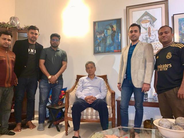 কারামুক্তির পর নেতাকর্মীদের সাথে আমীর খসরু মাহমুদ চৌধুরী