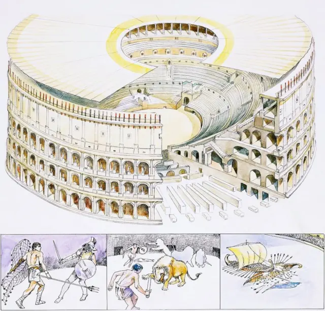 Imagem do Coliseuvulcan slotRoma emvulcan slotconstrução original. Abaixo, representaçõesvulcan slotcombates entre gladiadores (os ‘munera’),vulcan slotgladiadores com animais (veações) e entre embarcações marítimas (as naumaquias)