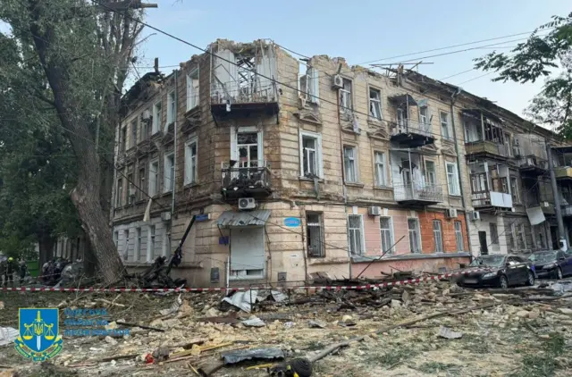 Одесская областная прокуратура опубликовала фото последствий удара по Одессе
