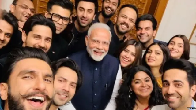 नरेंद्र मोदी आणि कलाकार