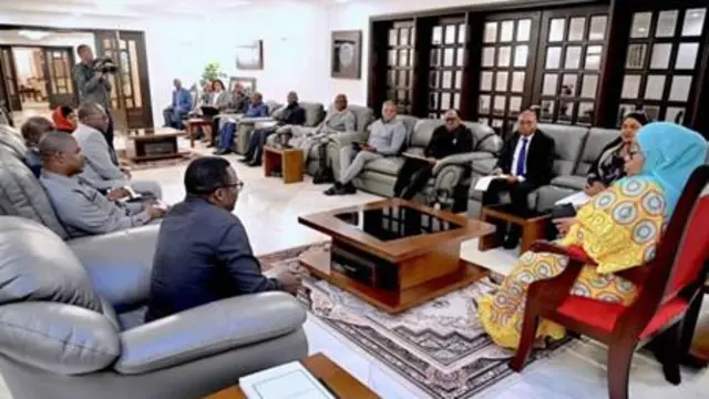 Rais Samia akiwa Ikulu ya Chamwino Dodoma, alipokutana jana (Mei 6, 2023) na watendaji wake pamoja na mengine kujadili mchakato wa Katiba