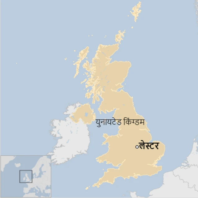 लेस्टर शहराचं स्थान