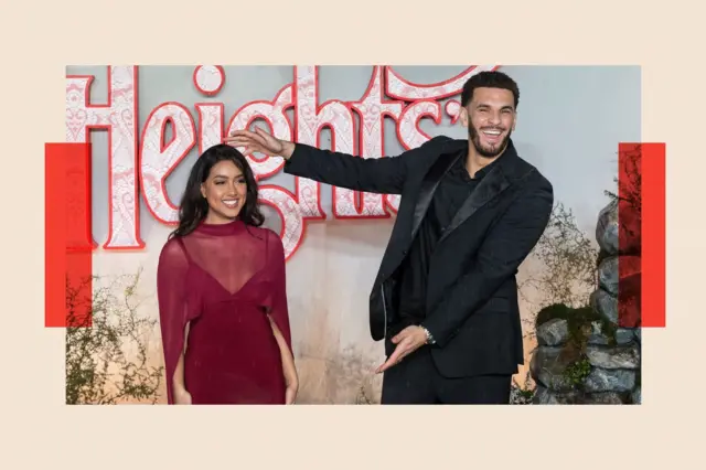 Sanam Harrinanan and Kai Fagan attend the UK Premiere of 'Wuthering Heights'