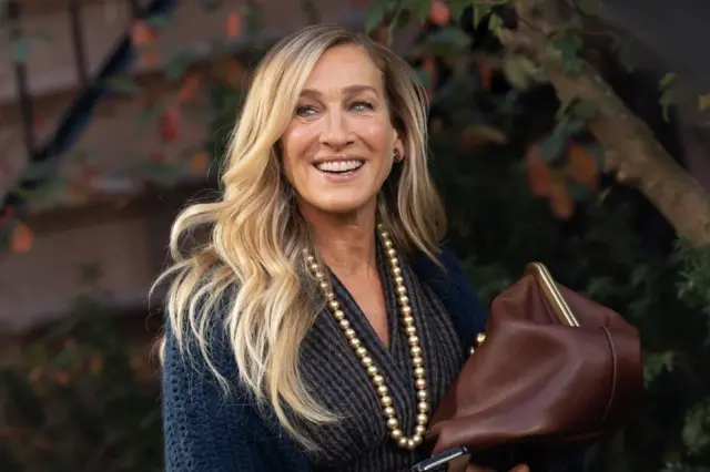  Sarah Jessica Parker em gravação da série 'And Just Like That'