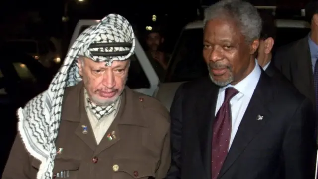 यासिर अराफ़ात और कोफी अन्नान