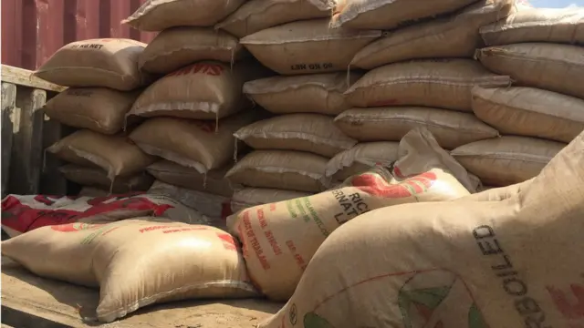 Bags of rice wey customs seize