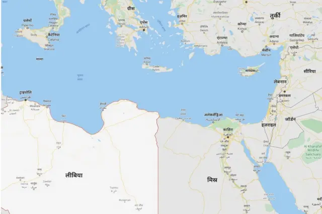 भूमध्यसागर का पूरा इलाक़ा और उसके आसपास मौजूद देश