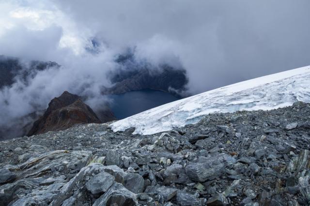 El glaciar Humboldt o La Corona, el último que queda en Venezuela, el 11 de marzo de 2022.