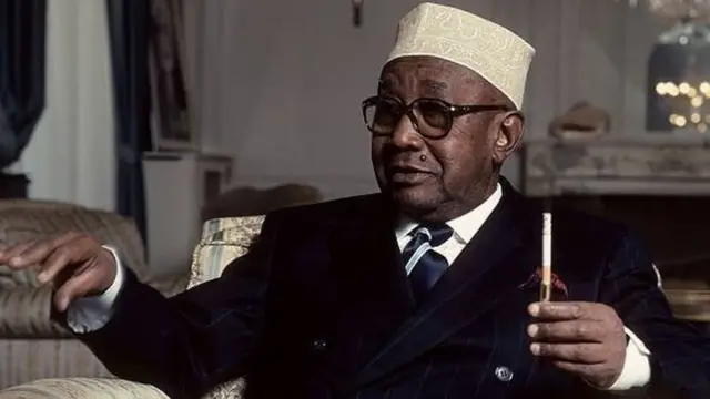 الرئيس السابق سعيد محمد جوهر الذي أطاح به انقلاب في عام 1995