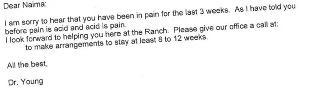 El correo de Young a Naima.