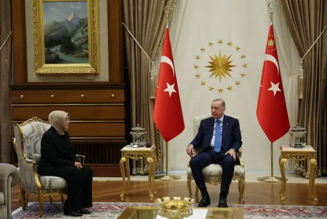 Ayşe Ateş ve Cumhurbaşkanı Recep Tayyip Erdoğan