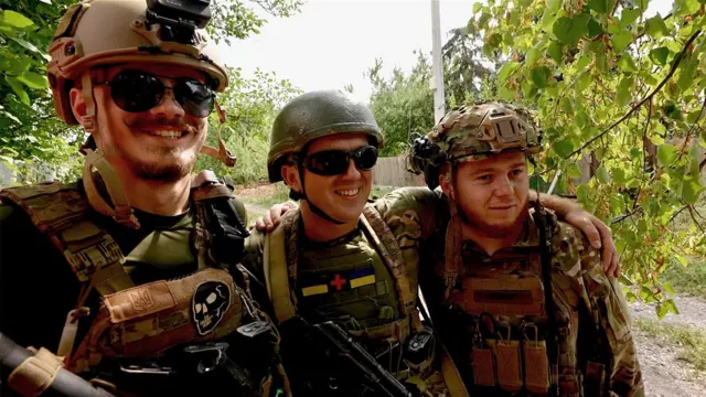 Des membres de la garde nationale ukrainienne