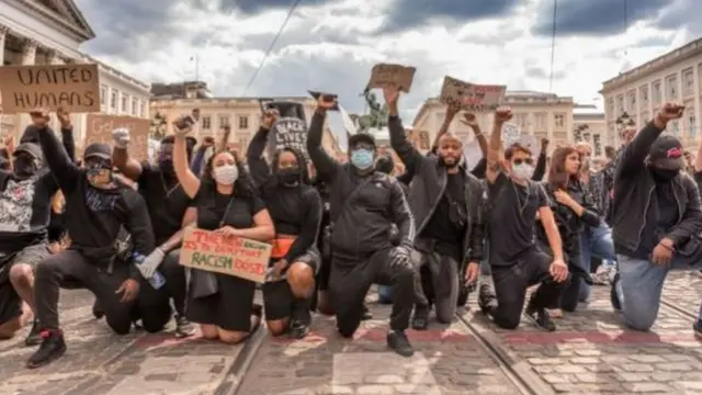 ব্রাসেলসে ‘ব্ল্যাক লাইভ ম্যাটরসে‘র বিক্ষোভ