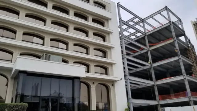 Una construcción de un edificio
