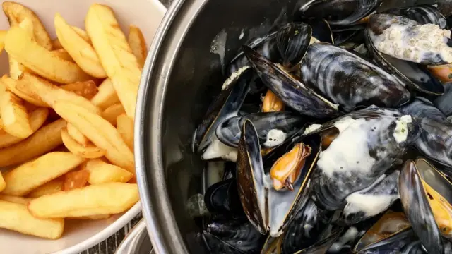 Les moules ont une empreinte de gaz à effet de serre environ six fois inférieure à celle des crevettes d'élevage et 3,5 fois inférieure à celle des poissons d'élevage.