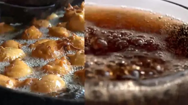 ภาพของทอดและน้ำอัดลม