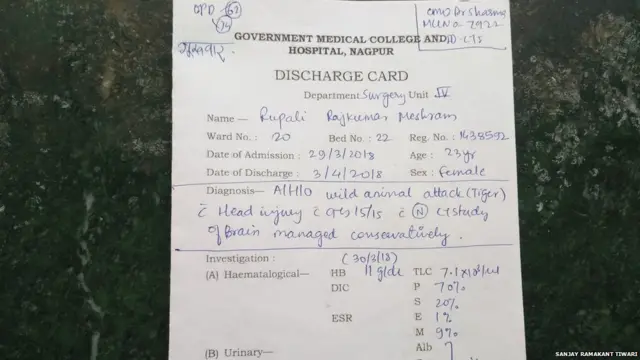 बाघ से भिड़ंत-सेल्फी-रूपाली