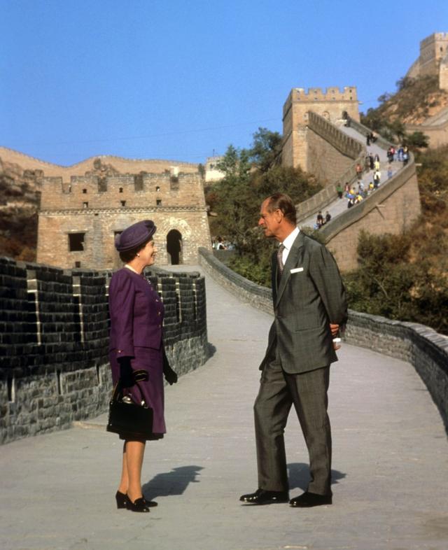 O casal real na China, em 1986.