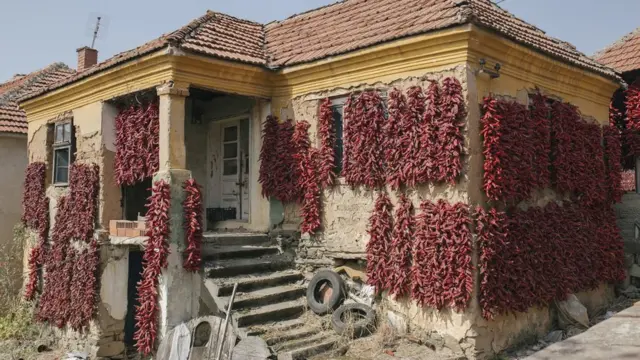 Kako se suše paprike u selu Donja Lokošnica kod Leskovca
