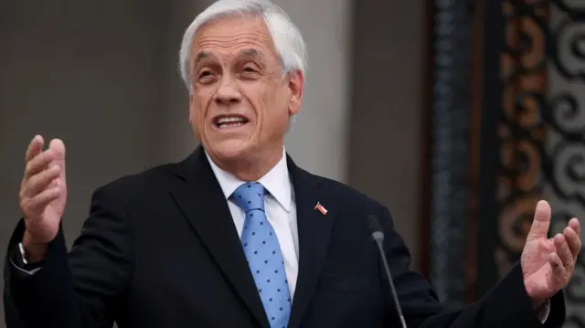 Sebastián Piñera durante discurso