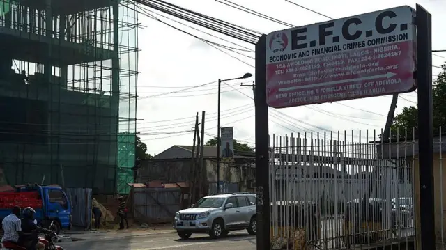 EFCC sign board for Ikoyi