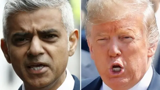 Садик Хан и Дональд Трамп