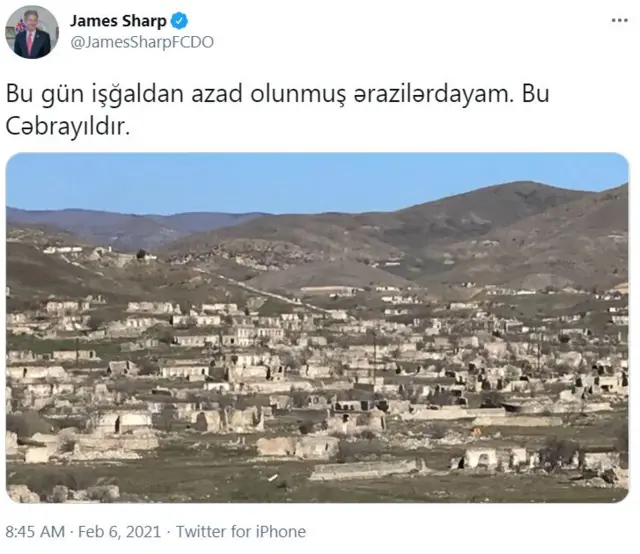 Tvitdə Cəbrayılın görüntüsü