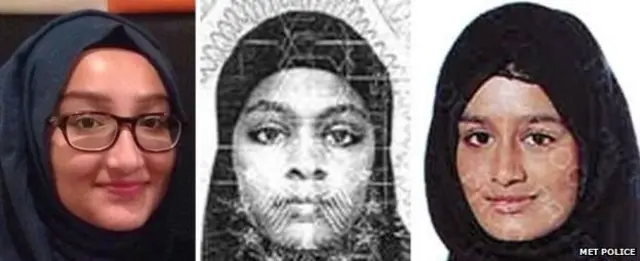 ਕਦੀਜਾ ਸੁਲਤਾਨਾ, ਅਮੀਰਾ ਆਬੇਸ ਅਤੇ ਸ਼ਮੀਨਾ ਬੇਗ਼ਮ ਤਿੰਨੇ ਹੀ 2015 ਨੂੰ ਬਰਤਾਨੀਆਂ ਤੋਂ ਭੱਜੀਆਂ ਸਨ