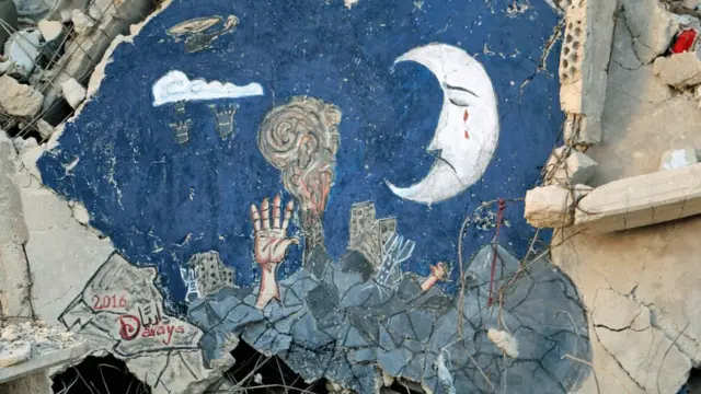 Abu Malik al-Shami'nin bir duvar resmi