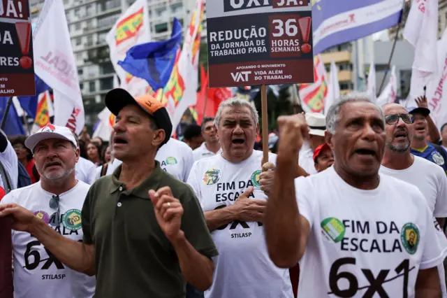 Protesto pelo fim da escala 6x1