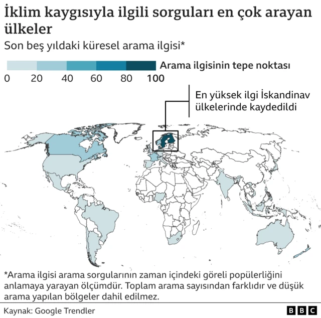 google iklim kaygısı haritası