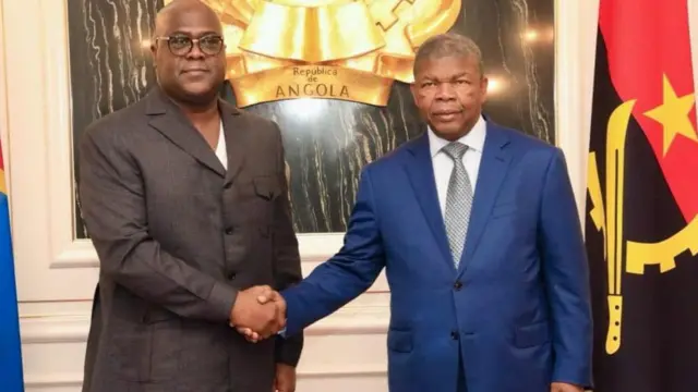Perezida Tshisekedi ku wa kabiri yagiye i Luanda kubonana na Perezida Laurenco - ubu unakuriye Umuryango w'Ubumwe bwa Afurika 