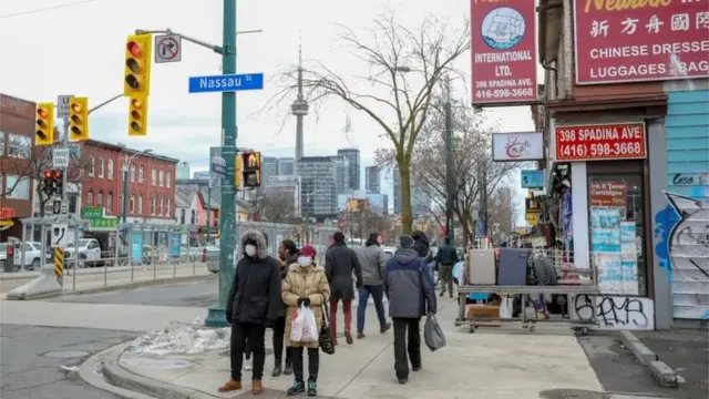 Una calle del barrio chino de Toronto