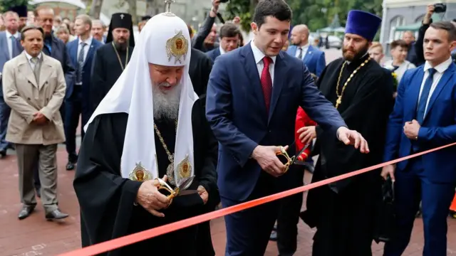 Антон Алиханов и патриарх Кирилл