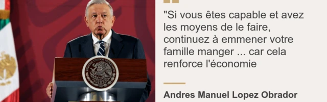 Obrador du Mexique lors d'une conférence de presse