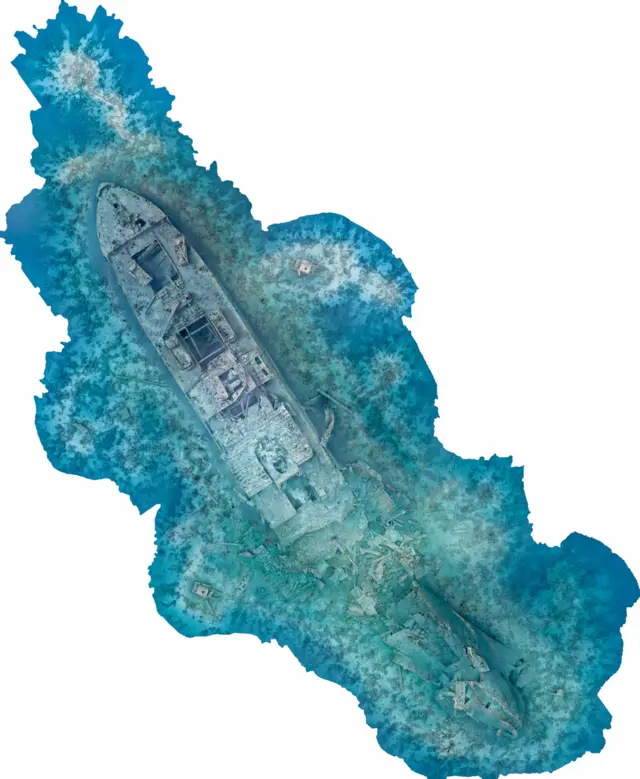 Orthophoto of SS Thistlegorm