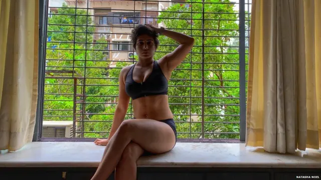 Natasha Noel at her home in Mumbai, India