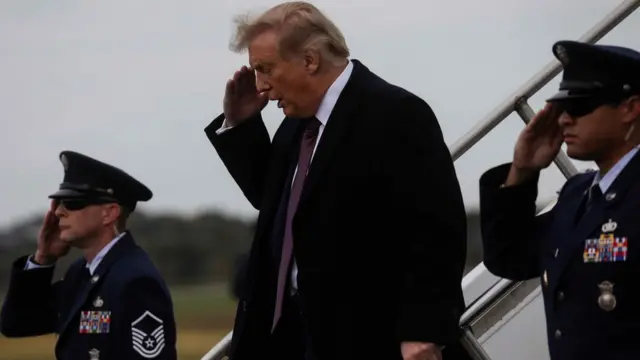 Trump takes Air Force One to a campaign trip in New Jersey