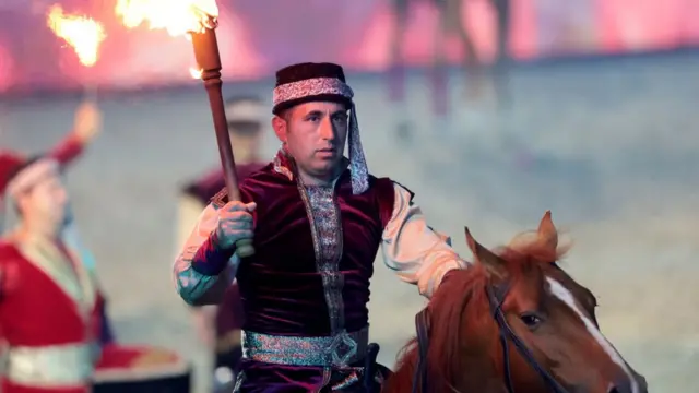 A performer during the show