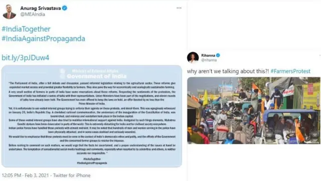 किसान आंदोलन, विदेश मंत्रालय पर उठते सवाल