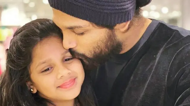 बेटी के साथ अल्लू अर्जुन