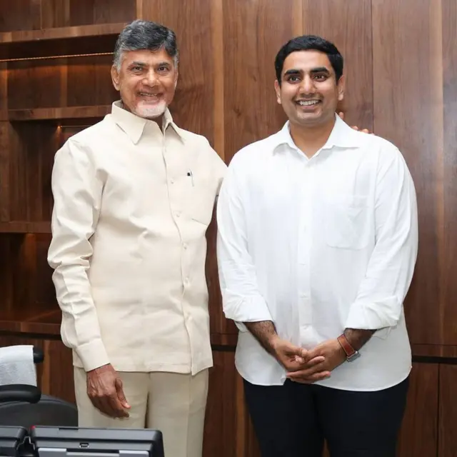 లోకేశ్‌తో చంద్రబాబు నాయుడు