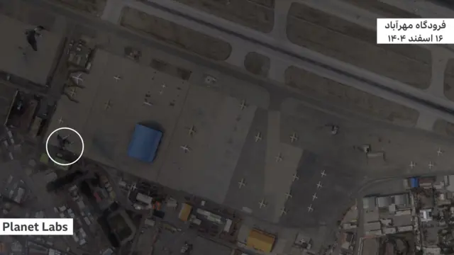 هواپیماهای منهدم شده در صحن فرودگاه مهرآباد 