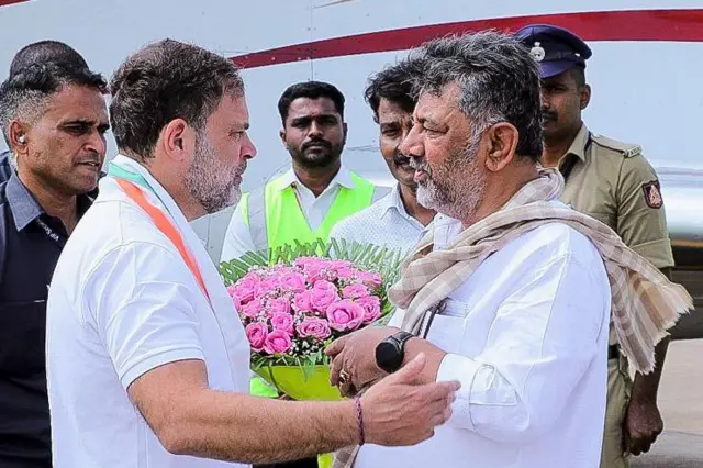 राहुल गांधी और डीके शिवकुमार