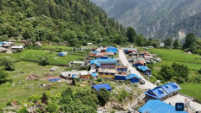 मनाङ जिल्लाको दृष्य 