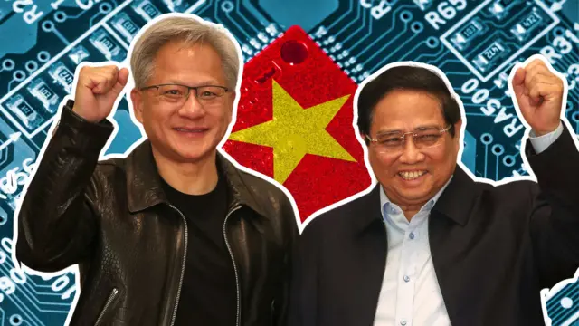 CEO Nvidia Jensen Huang và Thủ tướng Việt Nam Phạm Minh Chính