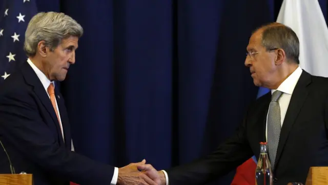 Джон Керри и Сергей Лавров