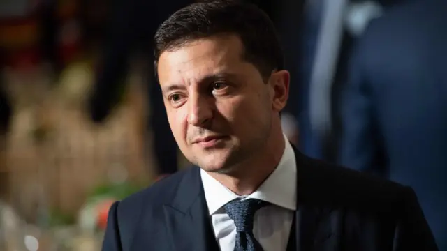 O presidente da Ucrânia, Volodymyr Zelensky