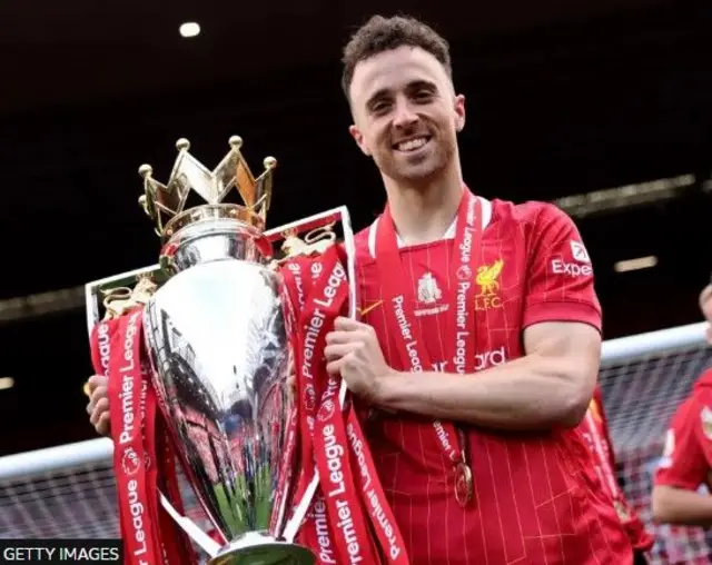 Diogo Jota pẹlu ife ẹyẹ Premier league