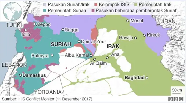 Peta Suriah-Irak-ISIS